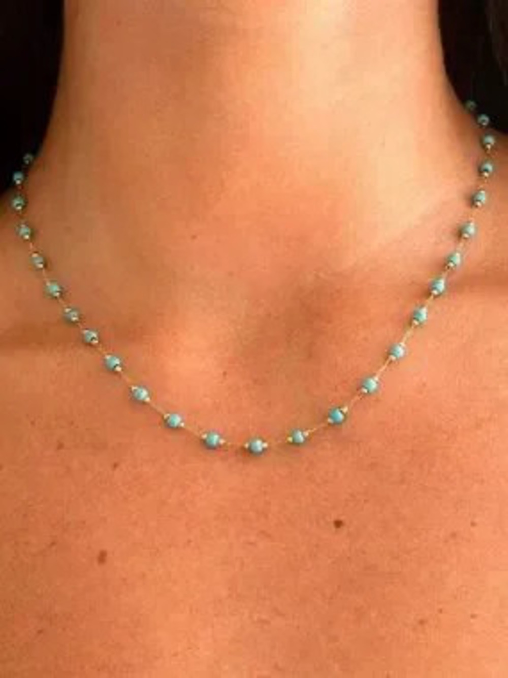 Boho beaded necklace N2379